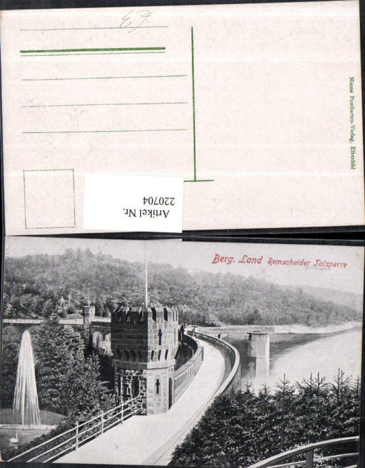 220704,Bergisches Land Remscheider Talsperre Sperre Brücke Turm Fontäne