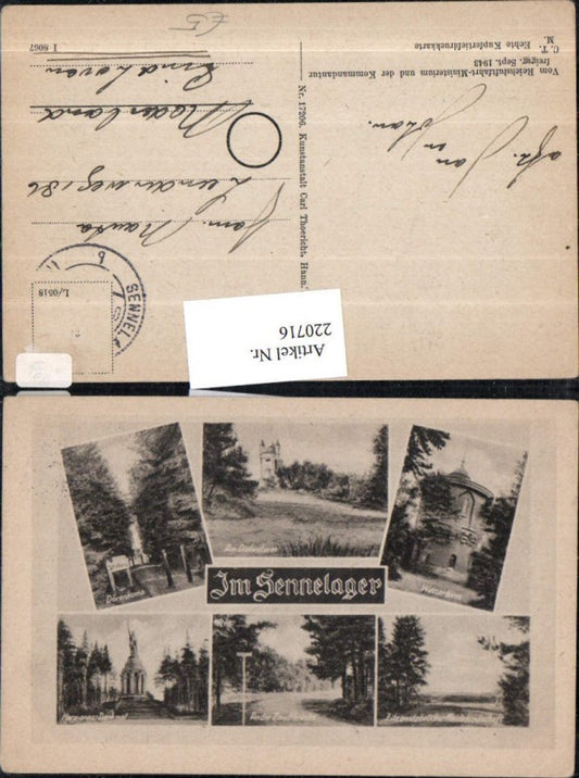 220716,Paderborn im Sennelager Diebesturm Dörenkamp Wasserturm Hermanns-Denkmal Zitzewitzbrücke Mehrbildkarte