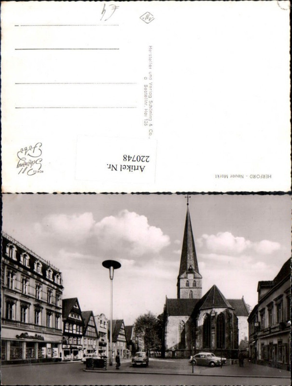 220748,Herford Neuer Markt Platz Kirche