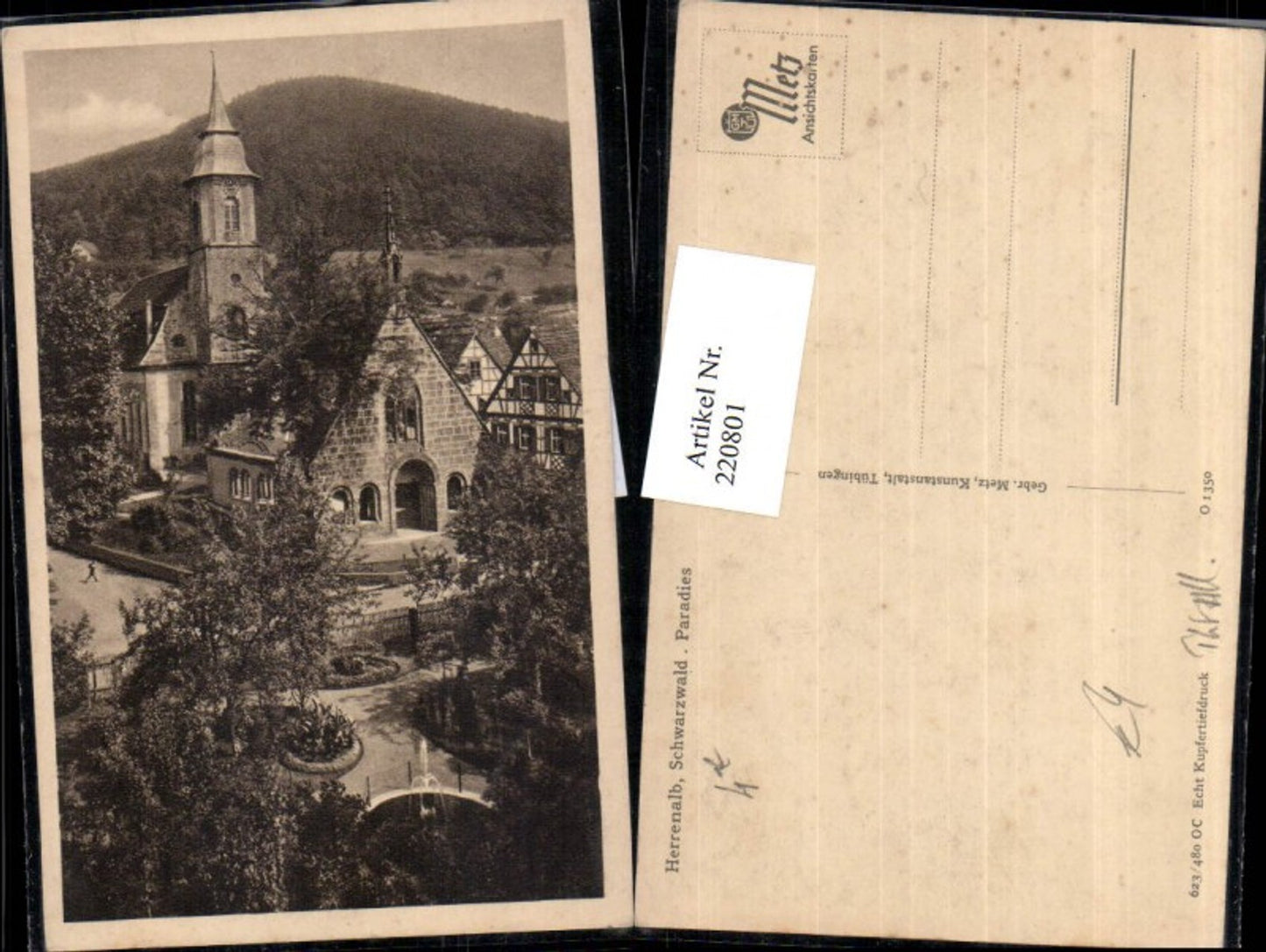 220801,Herrenalb im Schwarzwald Paradies Kirche Brunnen