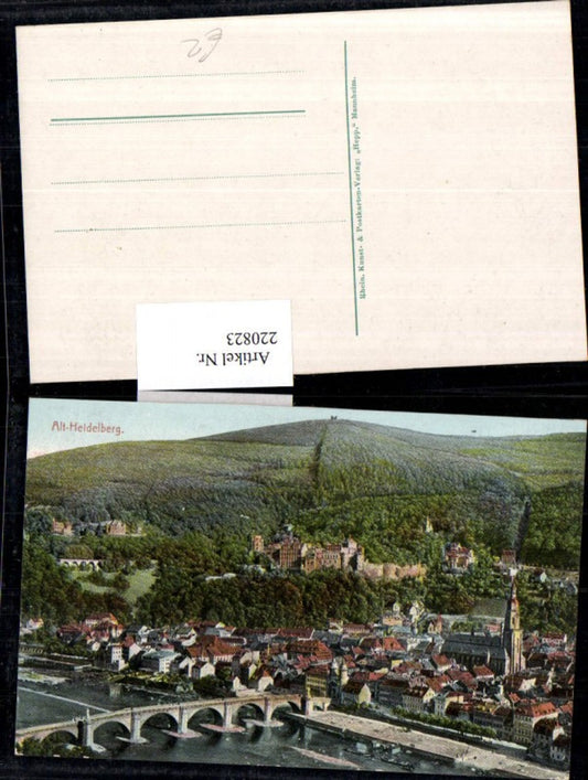 220823, Old Heidelberg Heidelberg Total view of the bridge and castle