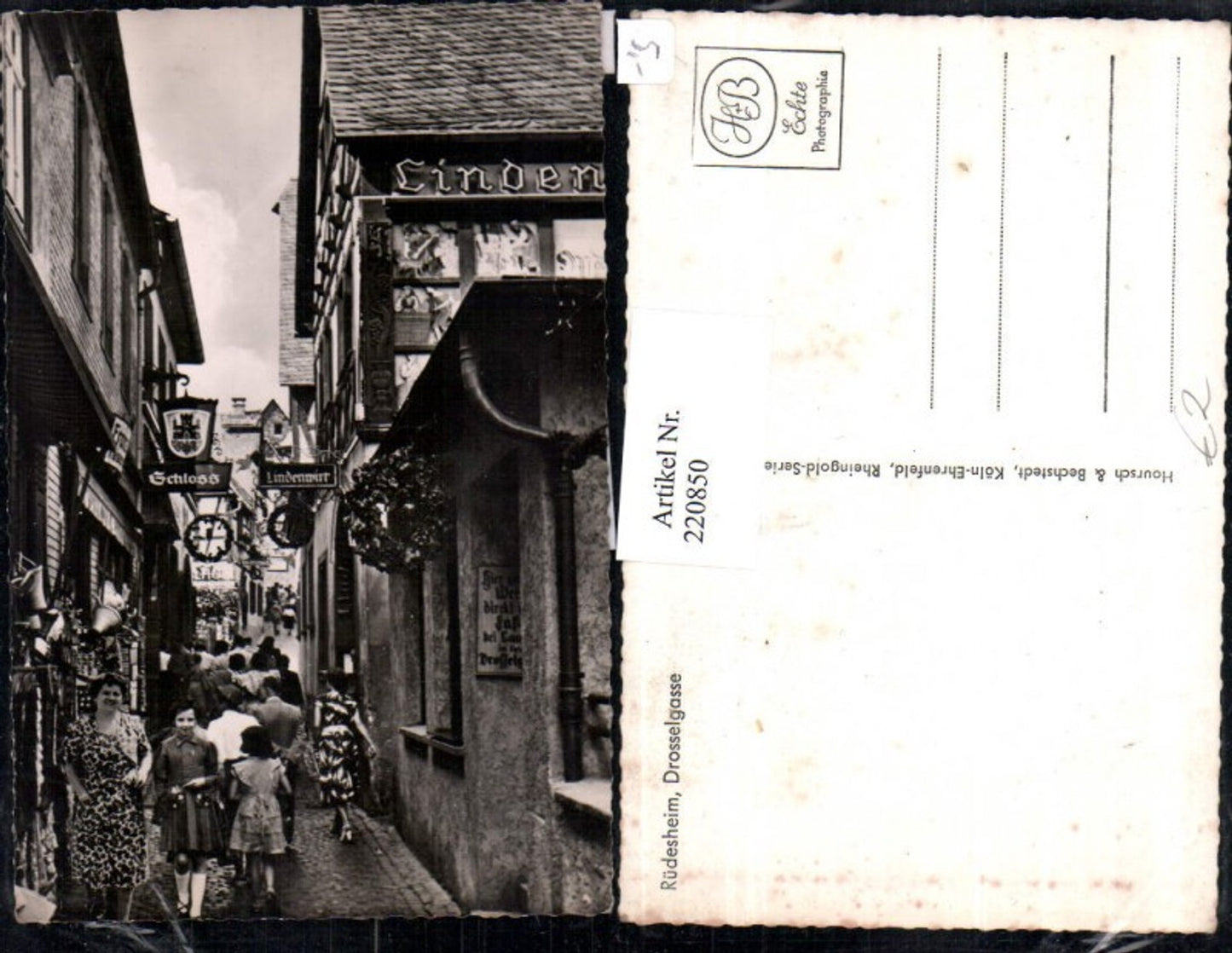 220850,Rüdesheim Drosselgasse Straßenansicht Lindenwirt Schlosswirt