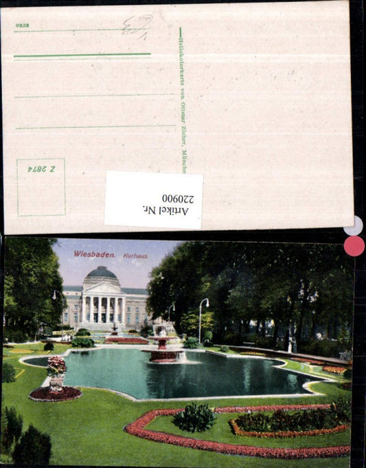 220900,Wiesbaden Kurhaus Garten Springbrunnen Brunnen pub Ottmar Zieher Z2874