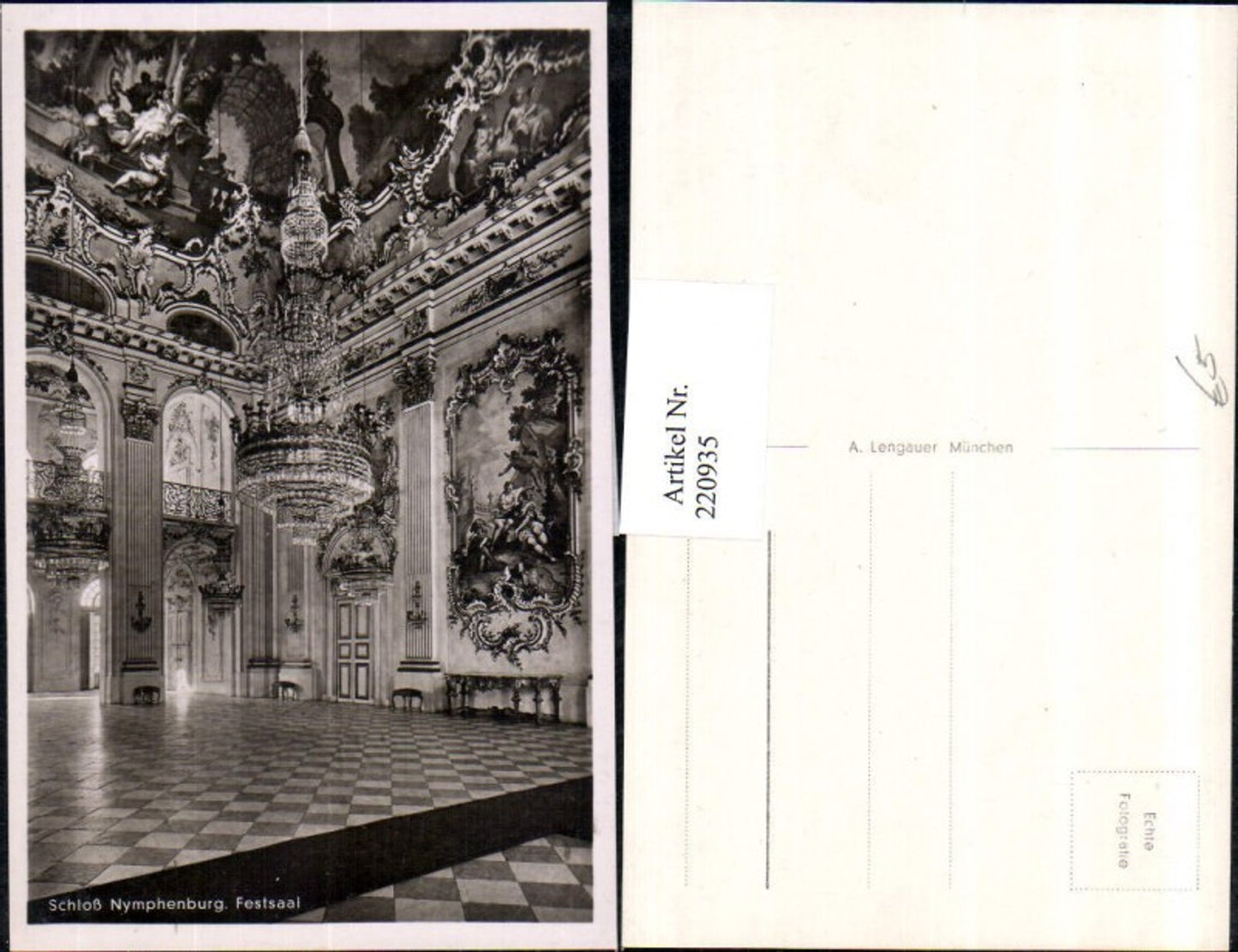 220935,München Schloss Nymphenburg Festsaal Innenansicht