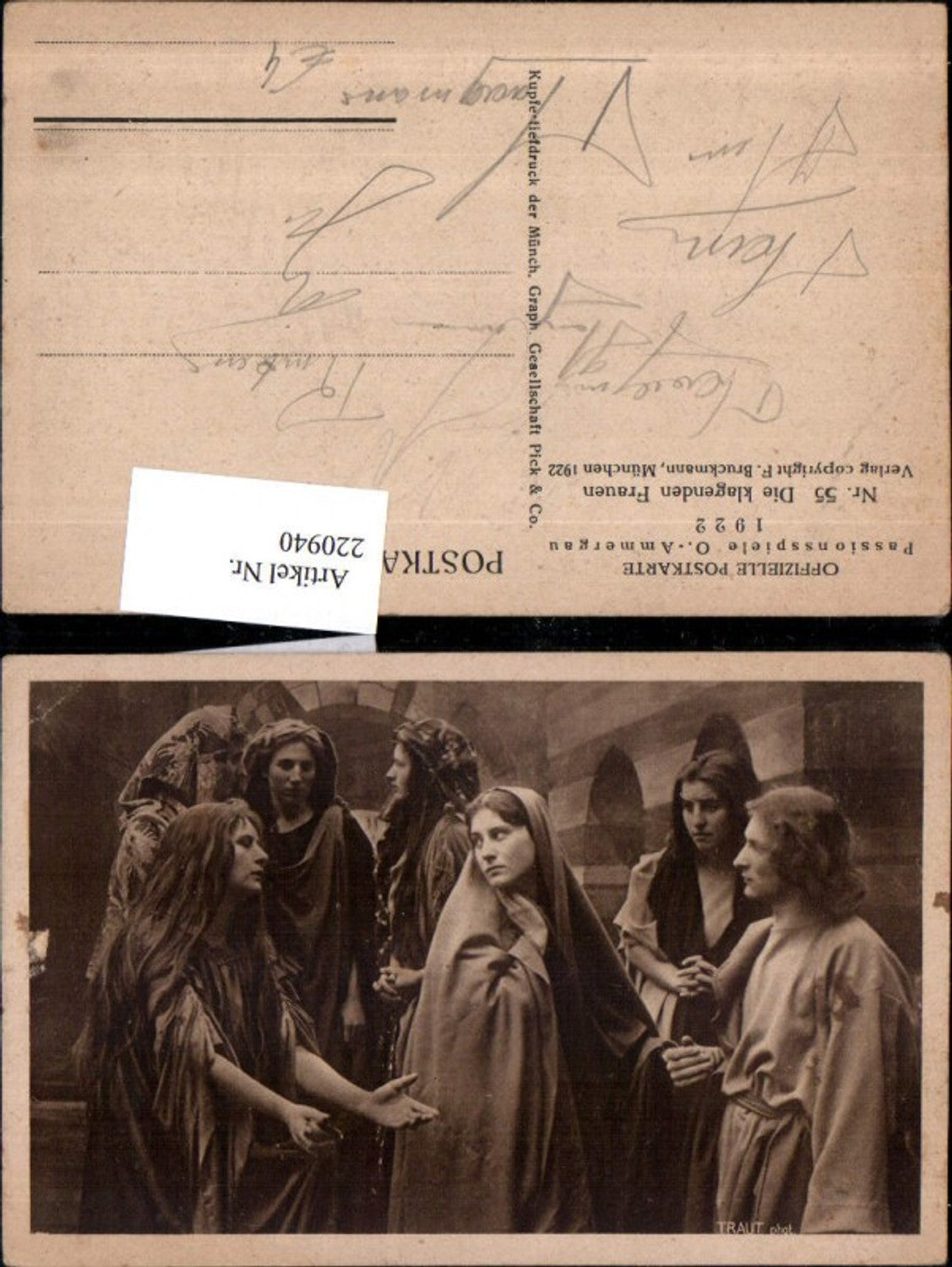 220940,Passionsspiele Oberammergau 1922 Die klagenden Frauen
