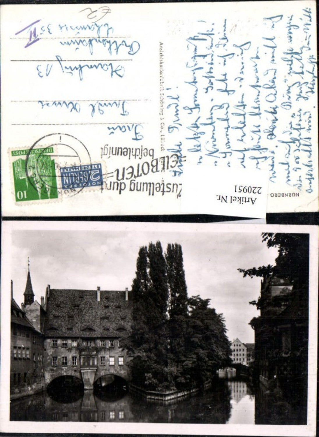 220951,Nürnberg Pegnitzpartie a. Heilig-Geist-Spital