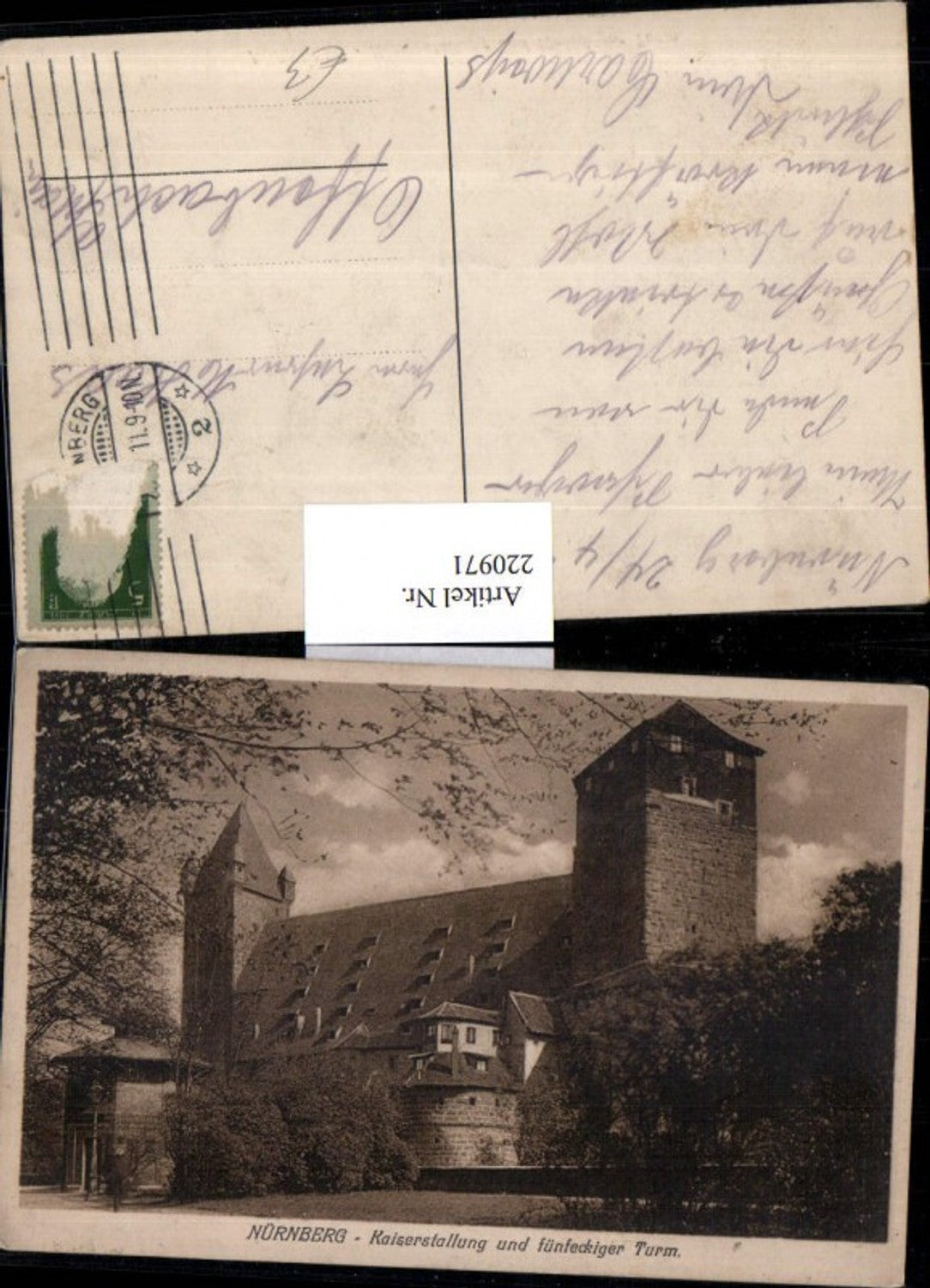 220971,Nürnberg Kaiserstallung u. Fünfeckiger Turm