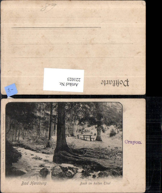 221023,Bad Harzburg Bach im kalten Thal Tal Partie