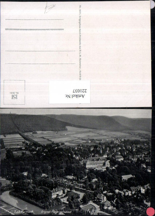 221037,Bad Pyrmont Totale Fliegeraufnahme