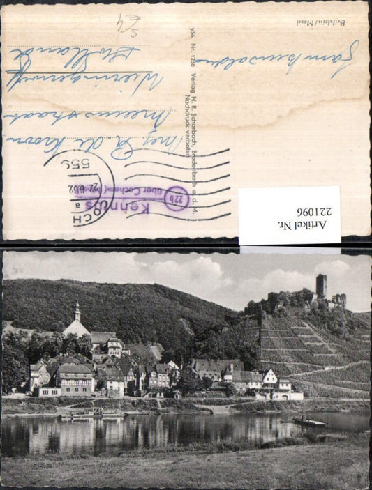 221096,Beilstein a. d. Mosel Totale m. Ruine Postablage Kenntus über Cochem a. d. Mosel