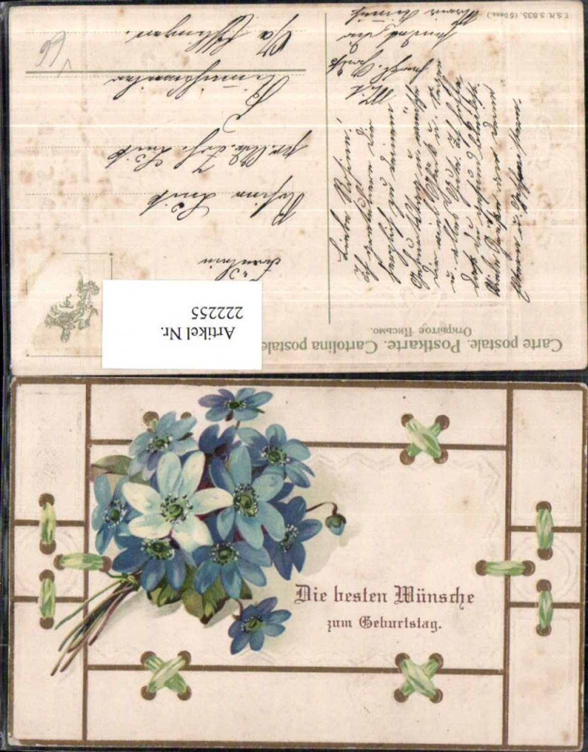 222255,Theo Stroefer Verlag 835 Präge AK Leberblumen Blumen