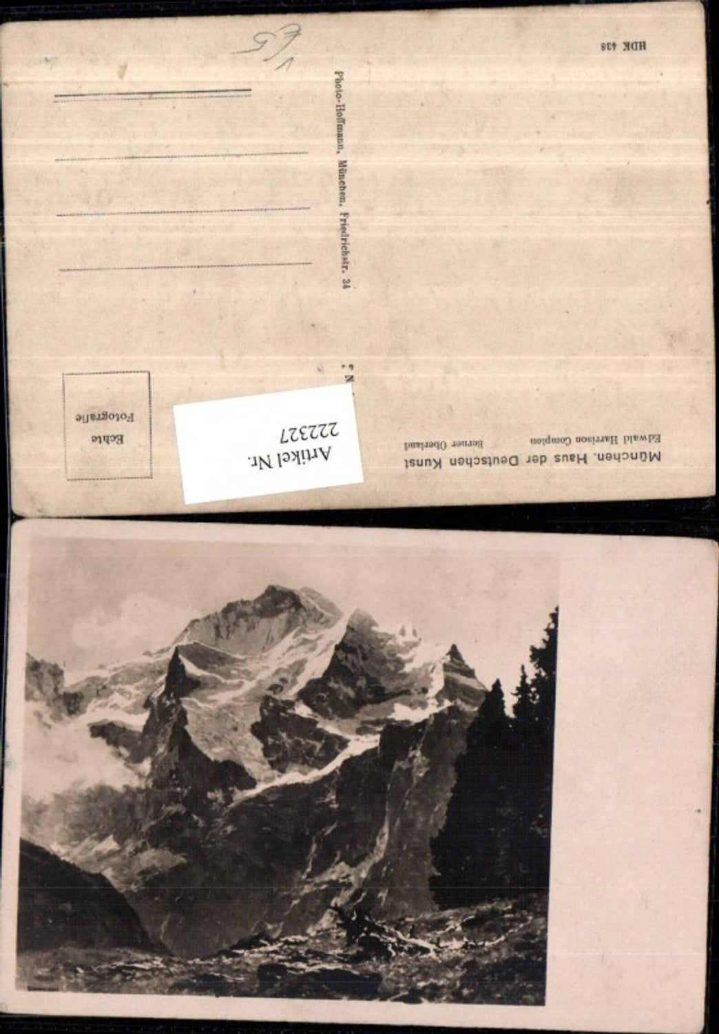 222327,Haus der Deutschen Kunst HDK 438 Künstler Edwald Harrison Compton Berner Oberland Bergkulisse