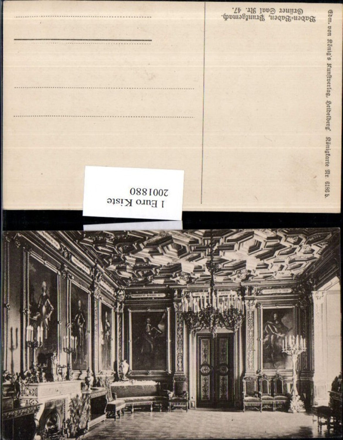 2001880,Baden-Baden Prunkgemach Grüner Saal Innenansicht