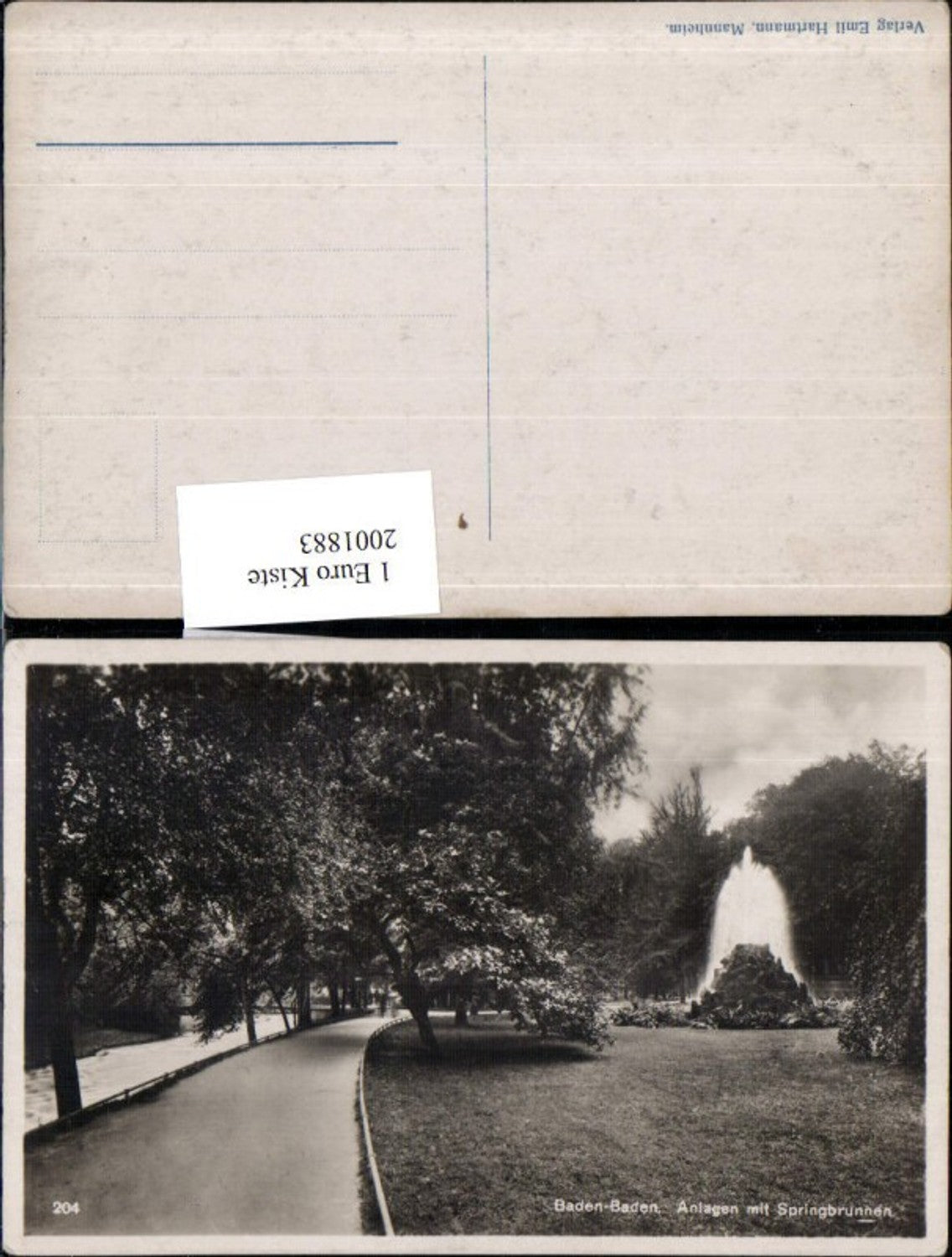 2001883,Baden-Baden Anlagen m. Springbrunnen Brunnen