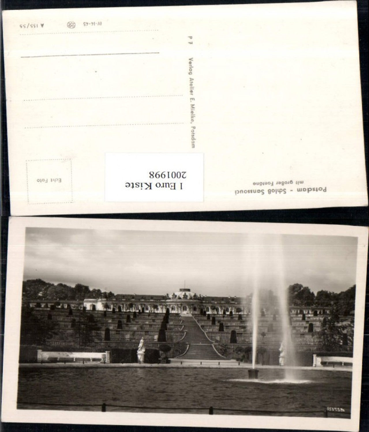 2001998,Potsdam Schloss Sanssouci m. Großer Fontäne