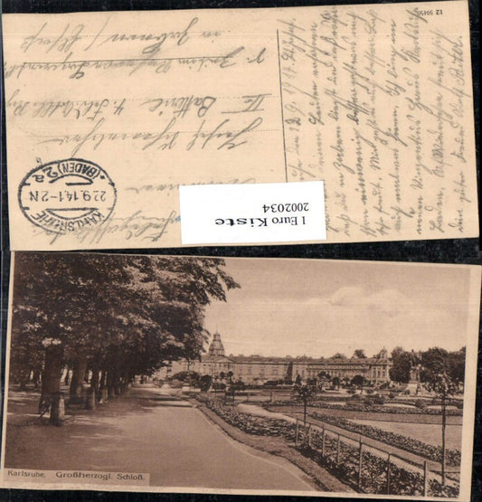 2002034,Karlsruhe Großherzogliches Schloss Partie