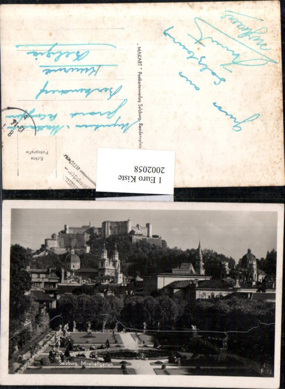 2002058,Salzburg Mirabellgarten Garten m. Festung