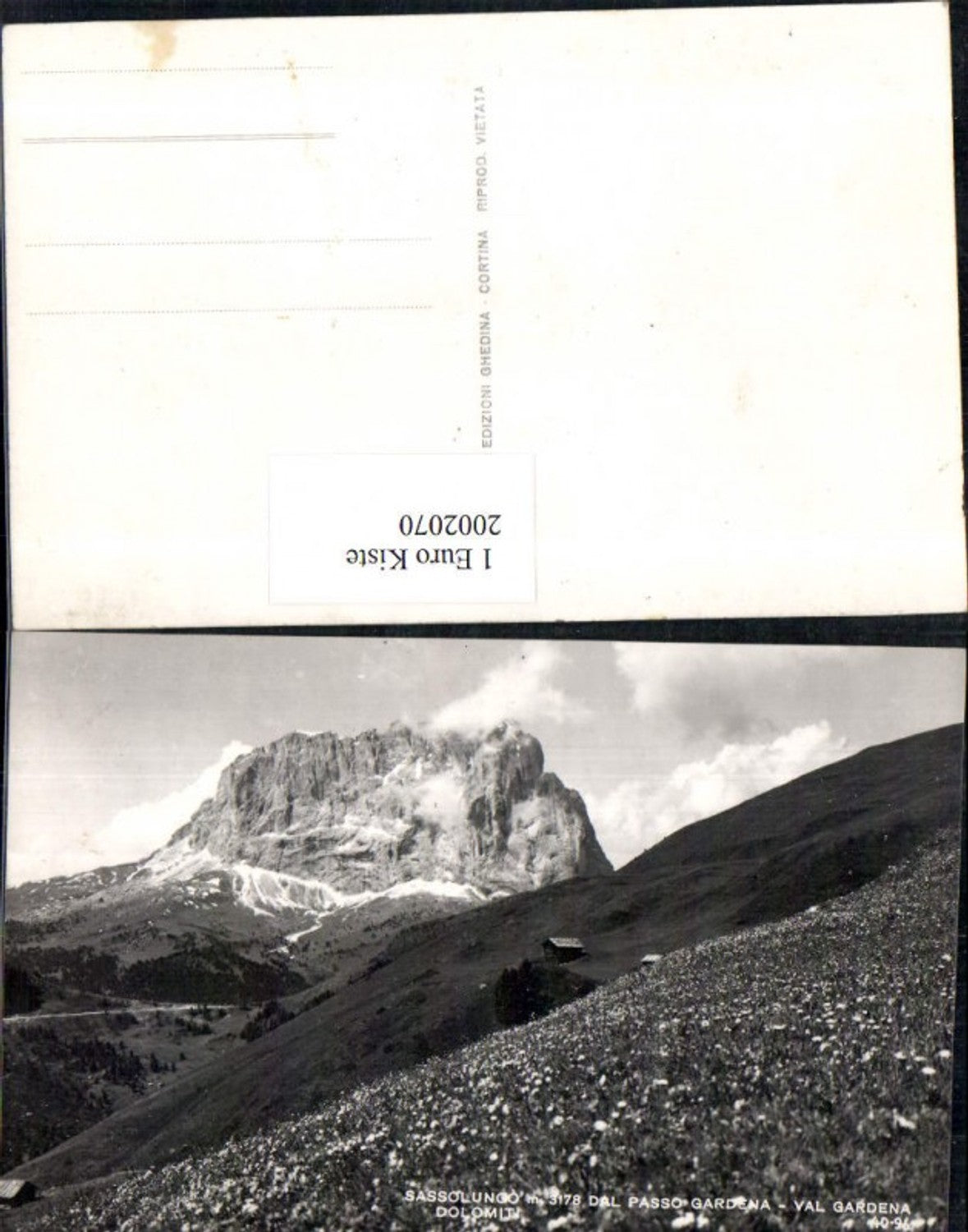 2002070,Sassolungo Dal Passo Gardena Val Gardena Dolomiti Alm Bergkulisse