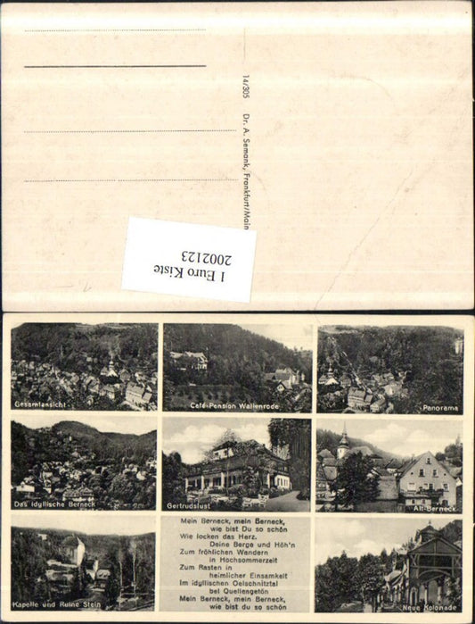 2002123,Berneck Totale Kapelle u. Ruine Stein NeueKolonade Gertrudslust Cafe-Pension Walenrode