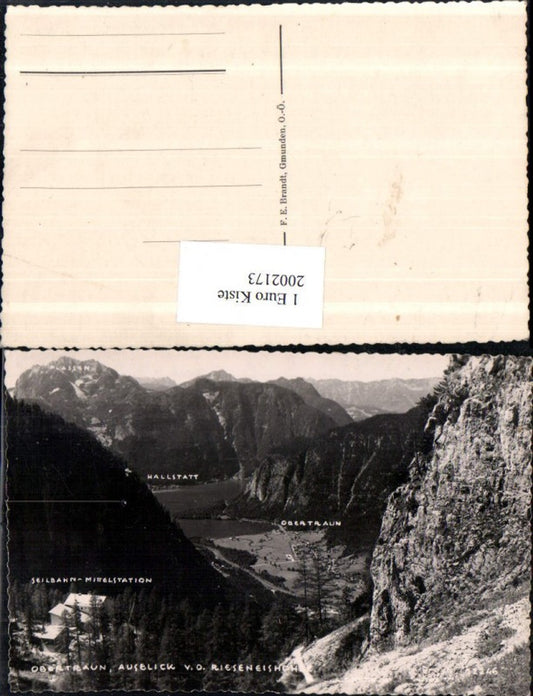 2002173,Obertraun Ausblick v. d. Rieseneishöhle Seilbahn Mittelstation Hallstatt Bergkulisse