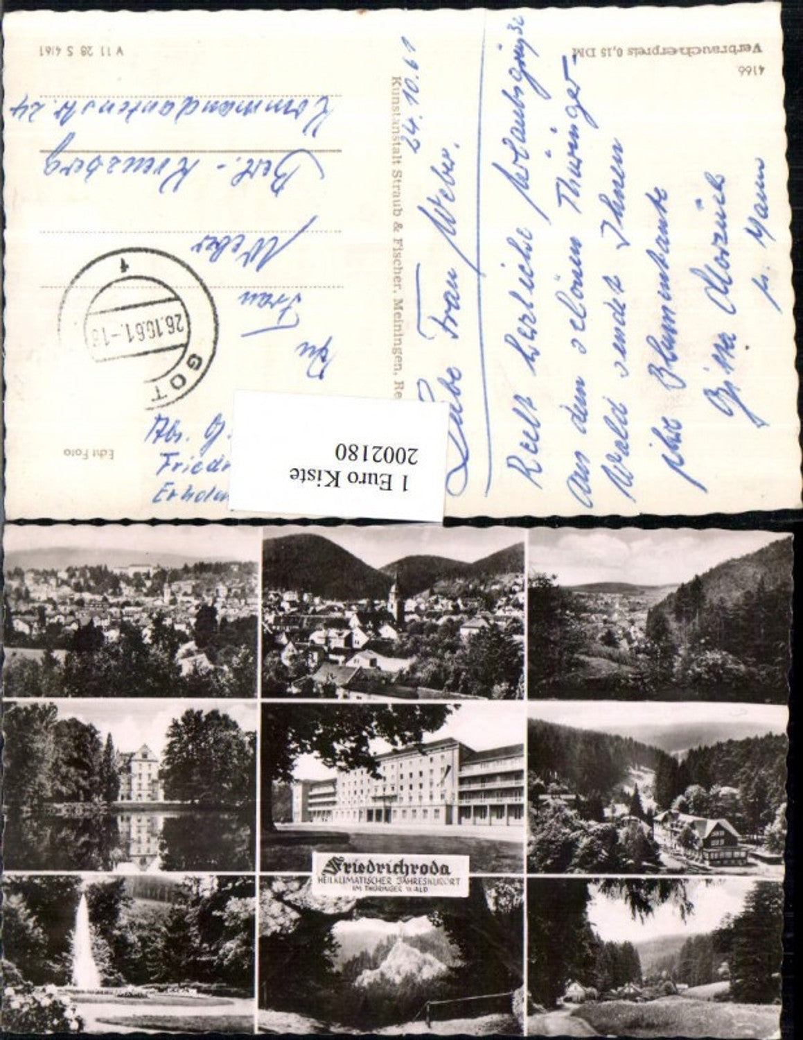 2002180,Friedrichroda im Thüringer Wald Totale Kurhaus Brunnen Motive Mehrbildkarte