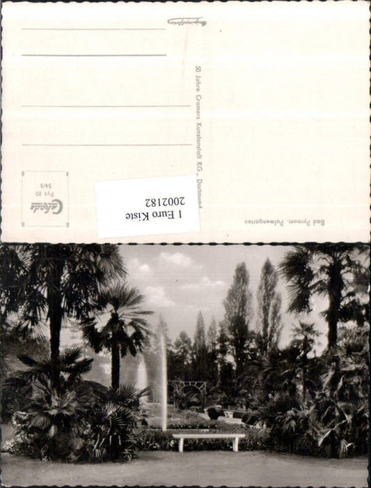 2002182,Bad Pyrmont Palmengarten Garten Partie Springbrunnen