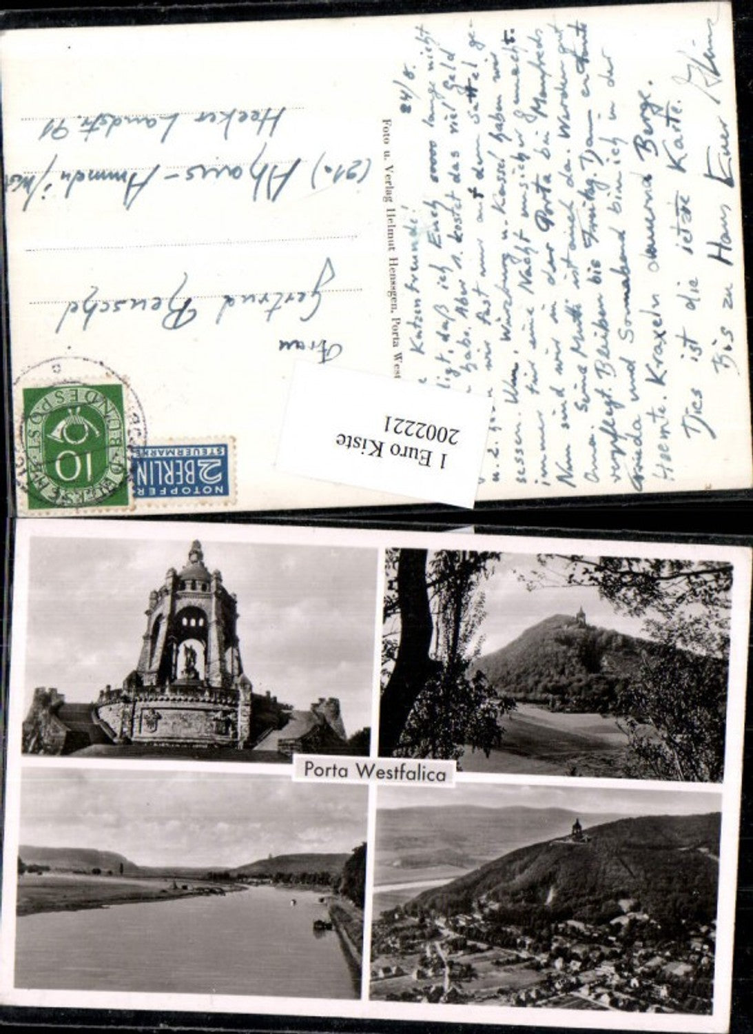 2002221,Porta Westfalica Totale Denkmal Fluss Mehrbildkarte
