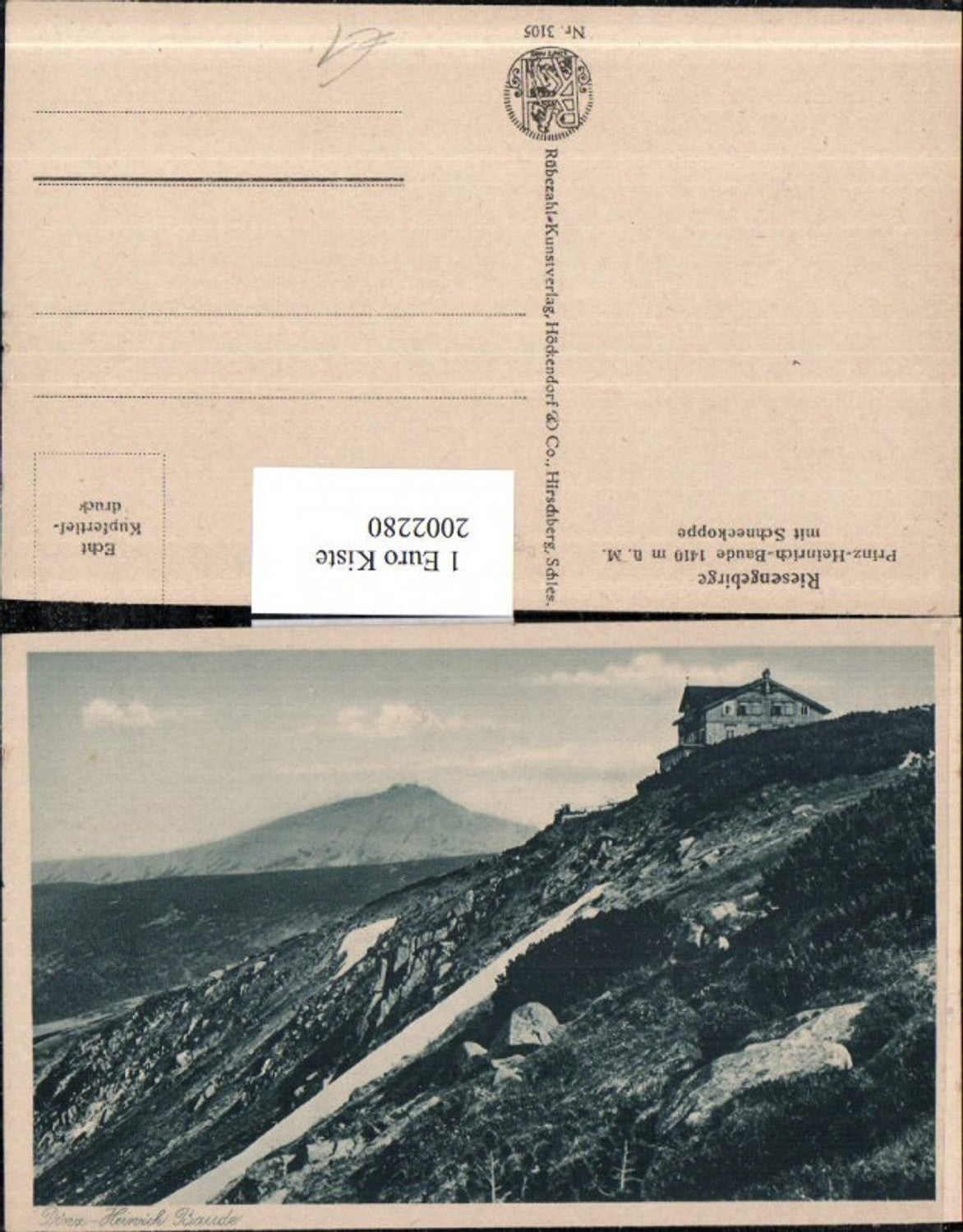 2002280,Riesengebirge Prinz-Heinrich-Baude m. Schneekoppe