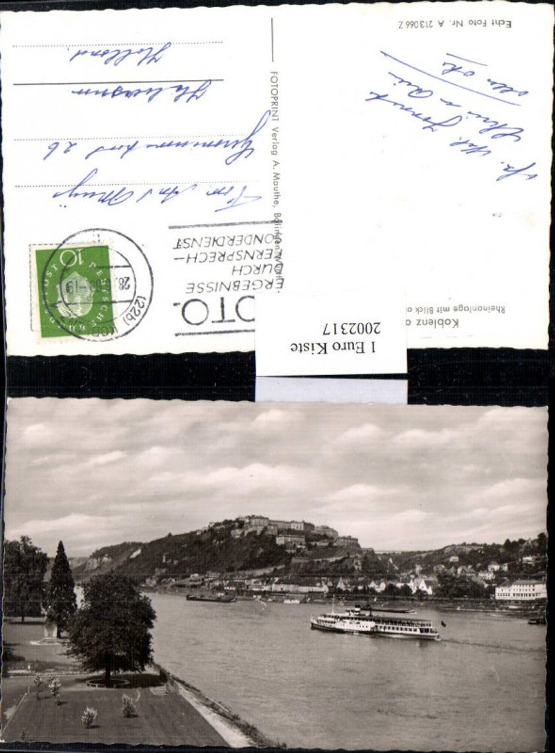 2002317,Koblenz am Rhein Rheinanlage m. Blick auf d. Ehrenbreitstein