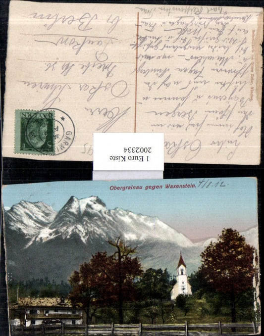 2002334,Obergrainau b. Grainau geg. Waxenstein Kirche