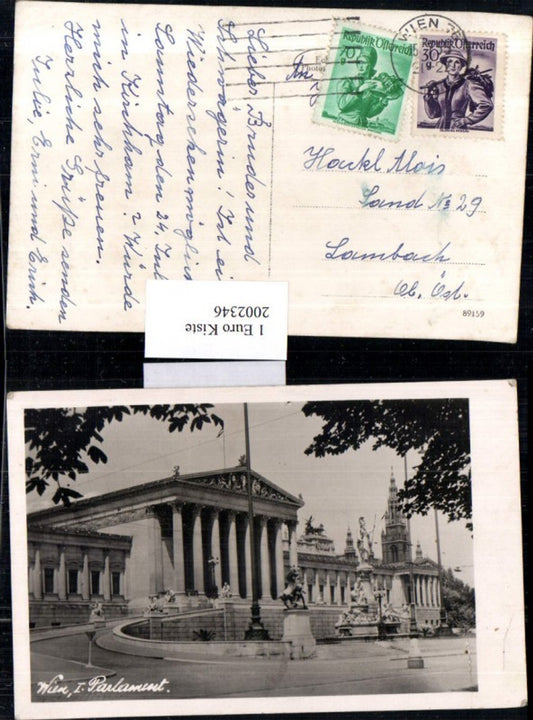 2002346,Wien 1 Parlament m. Brunnen