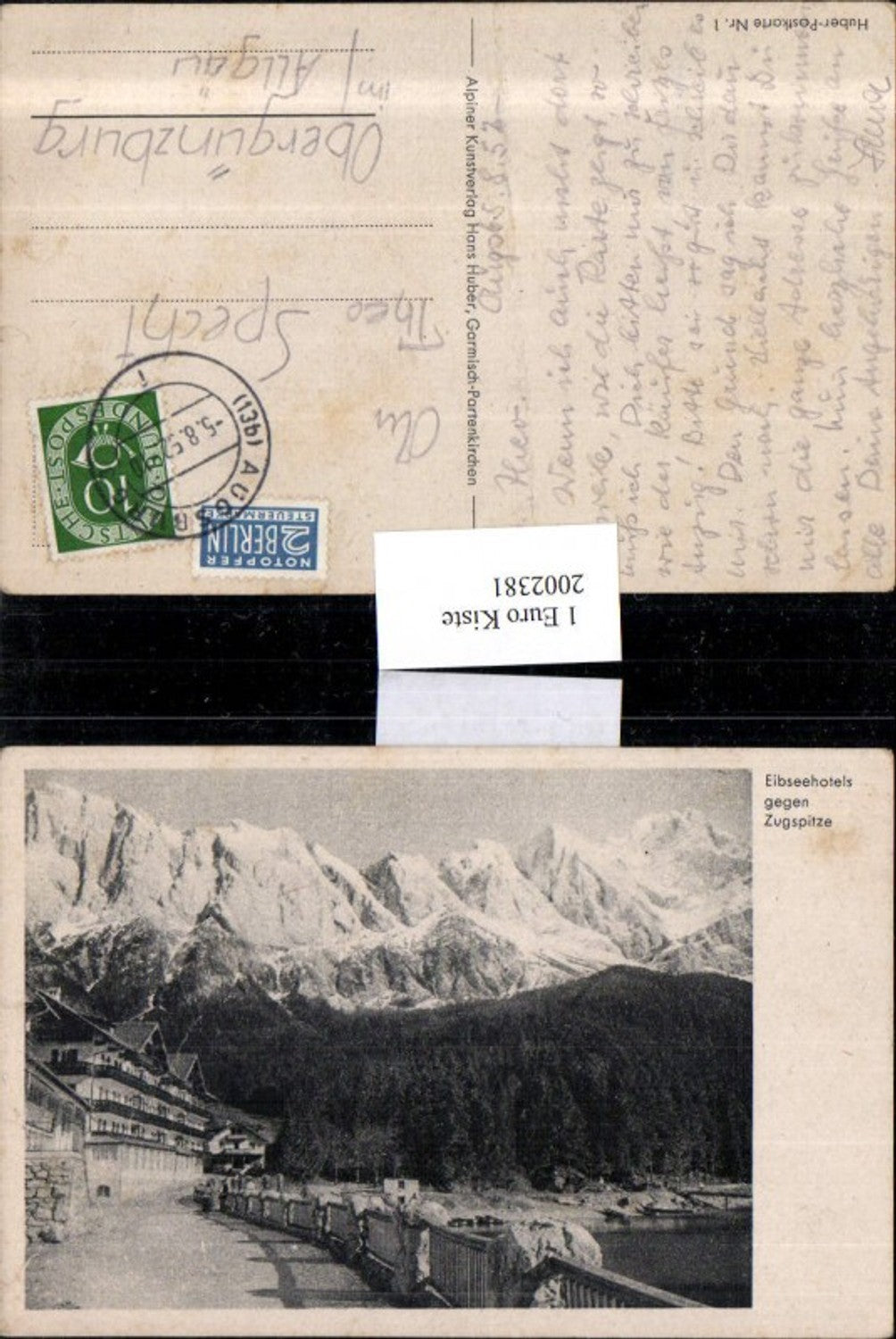 2002381,Eibseehotels Eibsee b. Garmisch Partenkirchen geg. Zugspitze Bergkulisse