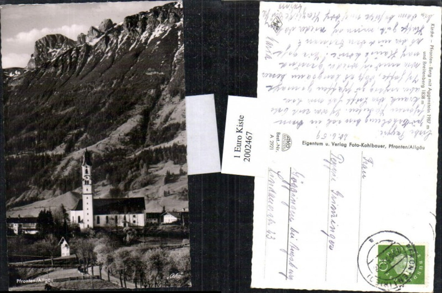 2002467,Pfronten im Allgäu Kirche Berg m. Aggenstein u. Breitenberg