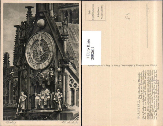 2002611,Nürnberg Männleinlaufen Frauenkirche Kirche Uhr Detailansicht