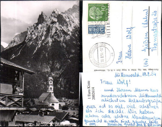 2002614,Mittenwald Kirche m. Viererspitze