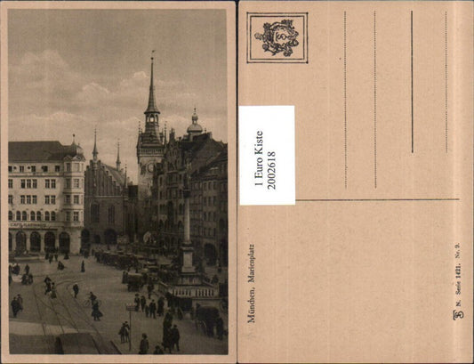 2002618,München Marienplatz Platz Säule Turm Rathaus Cafe