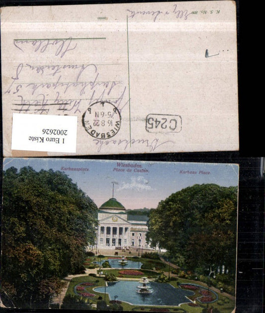 2002626,Wiesbaden Kurhausplatz Garten Brunnen