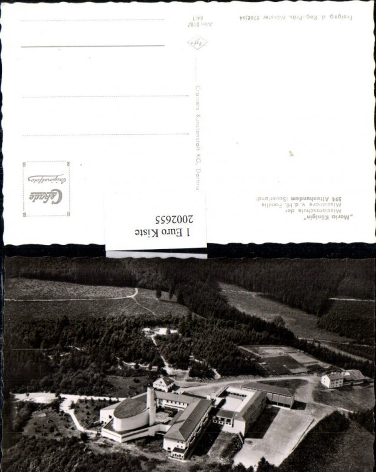 2002655,Altenhundem im Sauerland „Maria Königin“ Missionsschule der Missionare v. d. Hl. Familie Flugaufnahme