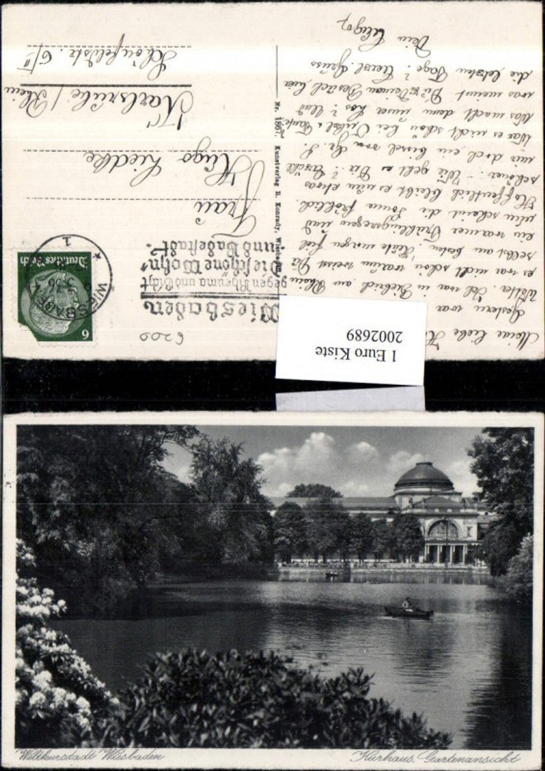 2002689,Wiesbaden Kurhaus Gartenansicht Partie