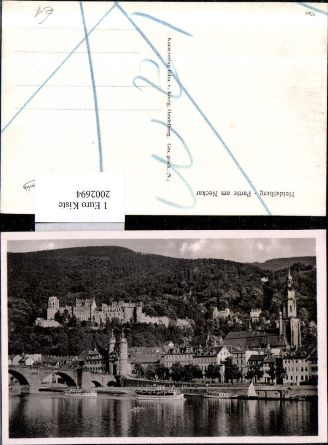 2002694, Heidelberg, section on the Neckar River, partial view