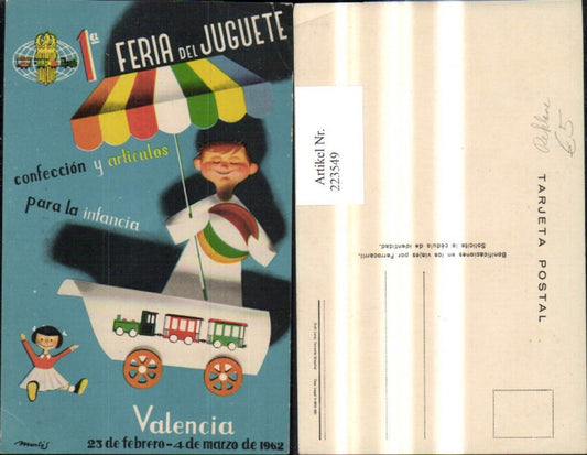 223549,Reklame Ak 1a Feria del Juguete Spielzeug Valencia