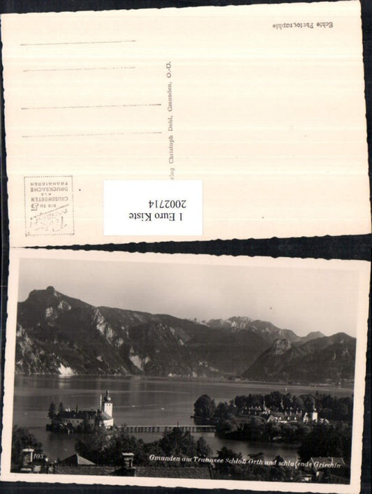 2002714,Gmunden am Traunsee Schloss Orth u. Schlafende Griechin