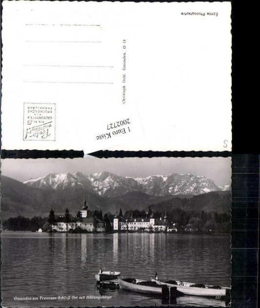 2002727,Gmunden a. Traunsee Schloss Orth m. Höllengebirge