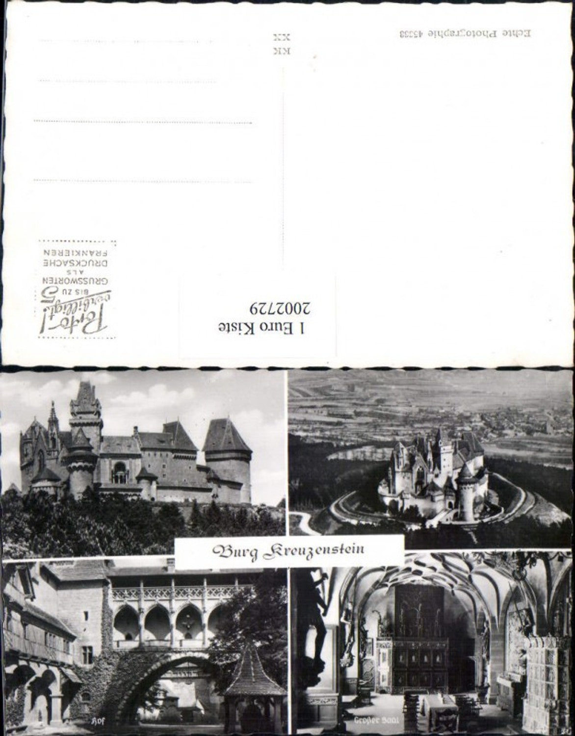 2002729,Burg Kreuzenstein b. Leobendorf Totale Hof Großer Saal Mehrbildkarte