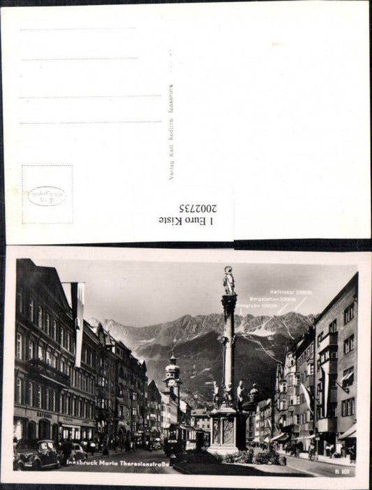 2002735,Innsbruck Maria Theresienstraße m. Annasäule Hafelekar