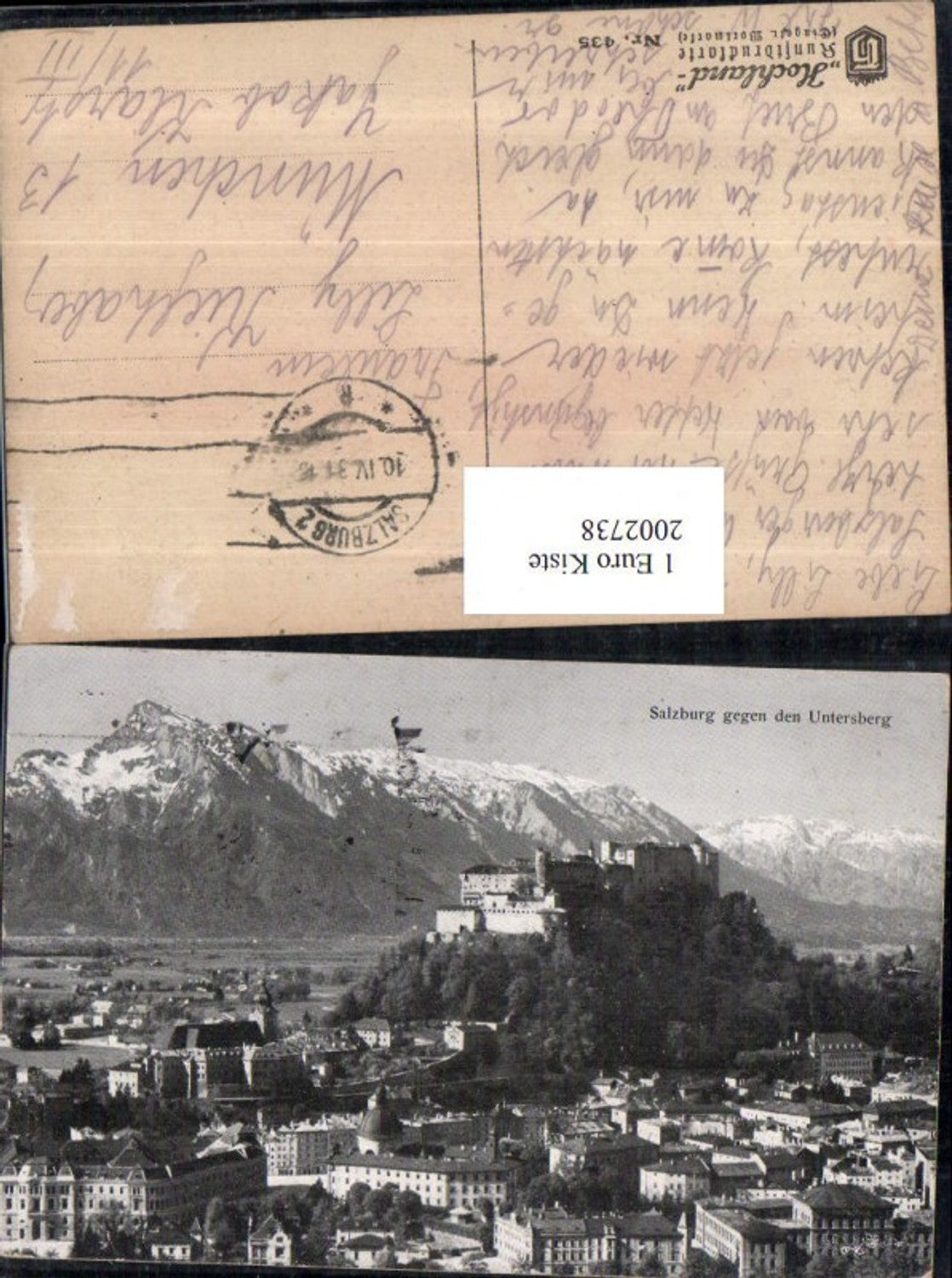 2002738,Salzburg Totale geg. d. Untersberg u. Festung