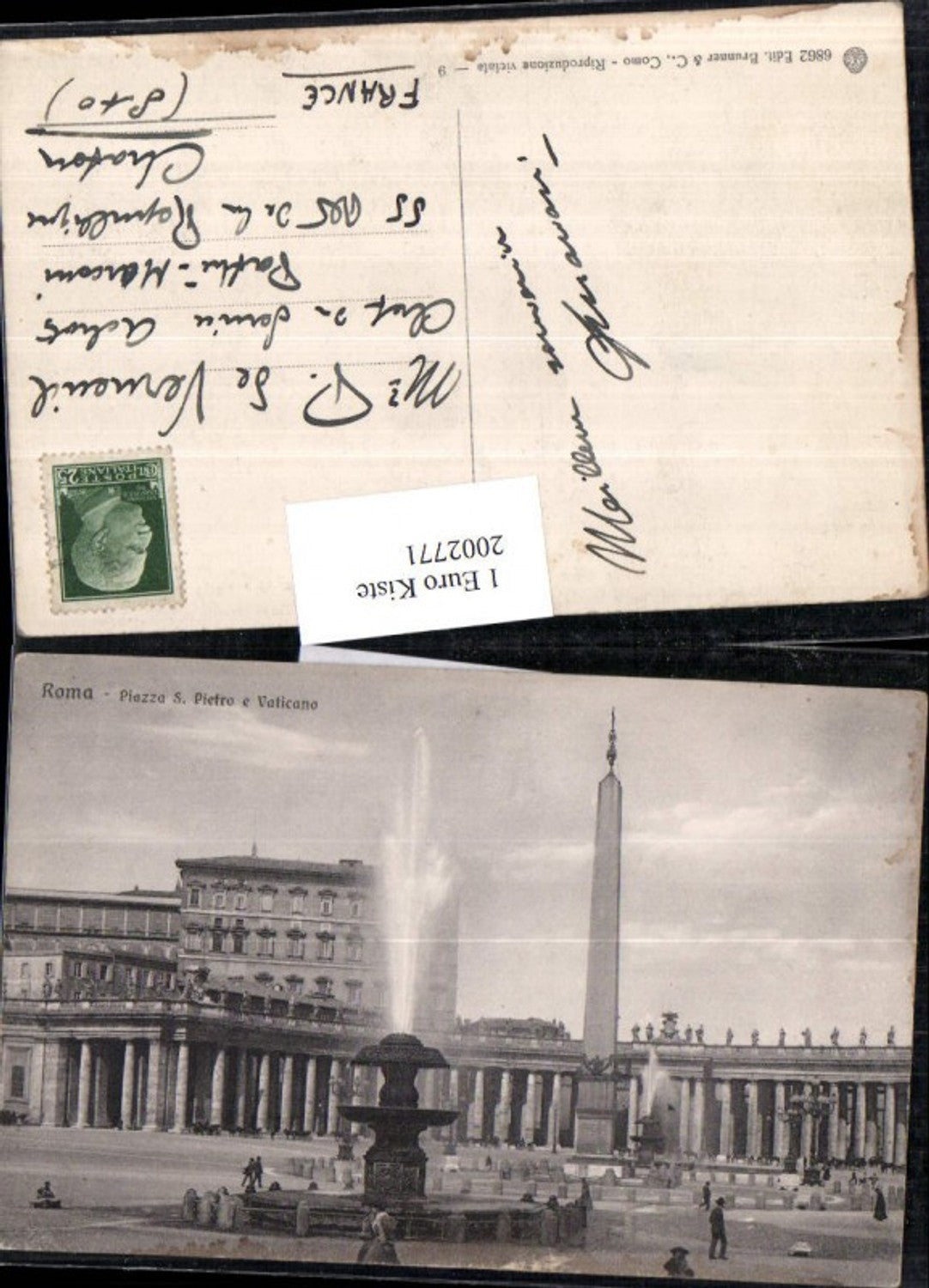 2002771,Roma Rom Piazza San Pietro e Vaticano Brunnen Säule Petersplatz