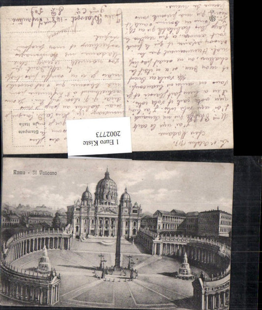 2002773,Roma Rom Il Vaticano Petersplatz Totale Säule