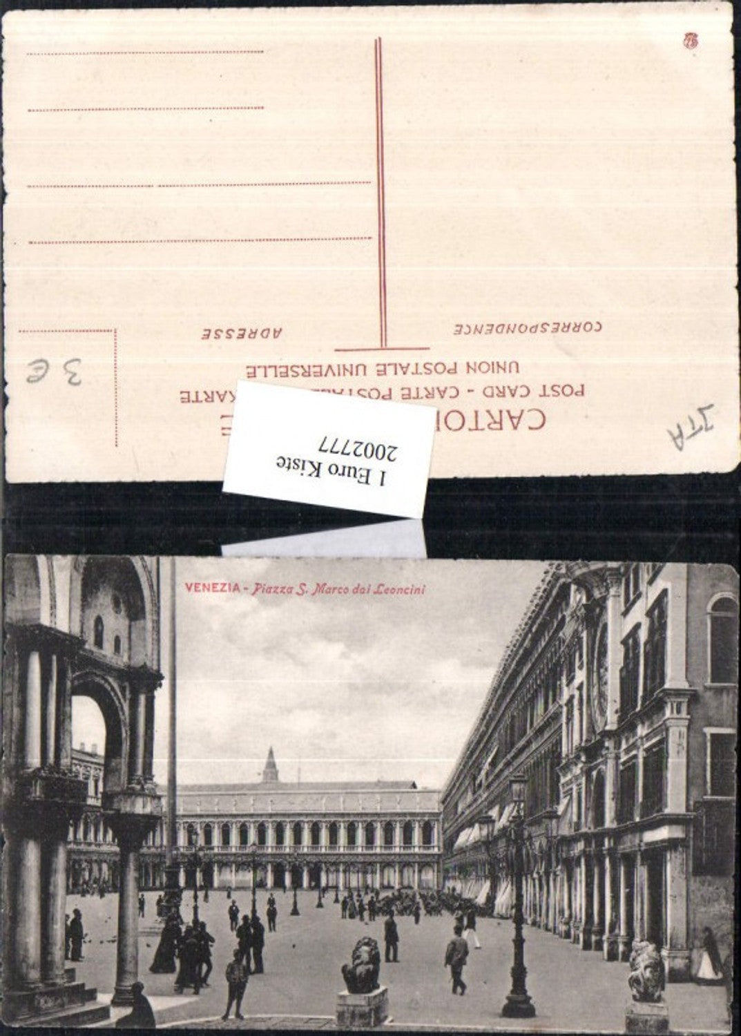 2002777,Venezia Veneidg Piazza San Marco dai Leoncini St. Mark's Square