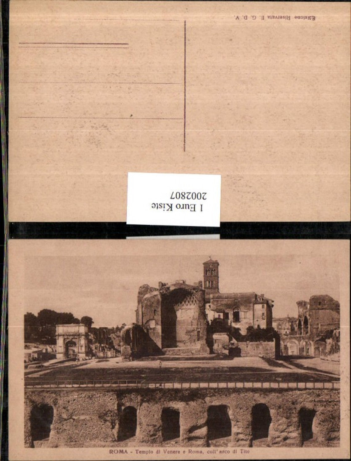 2002807,Roma Rom Tempio di Venere e Roma coll'arco di Tito Tempel